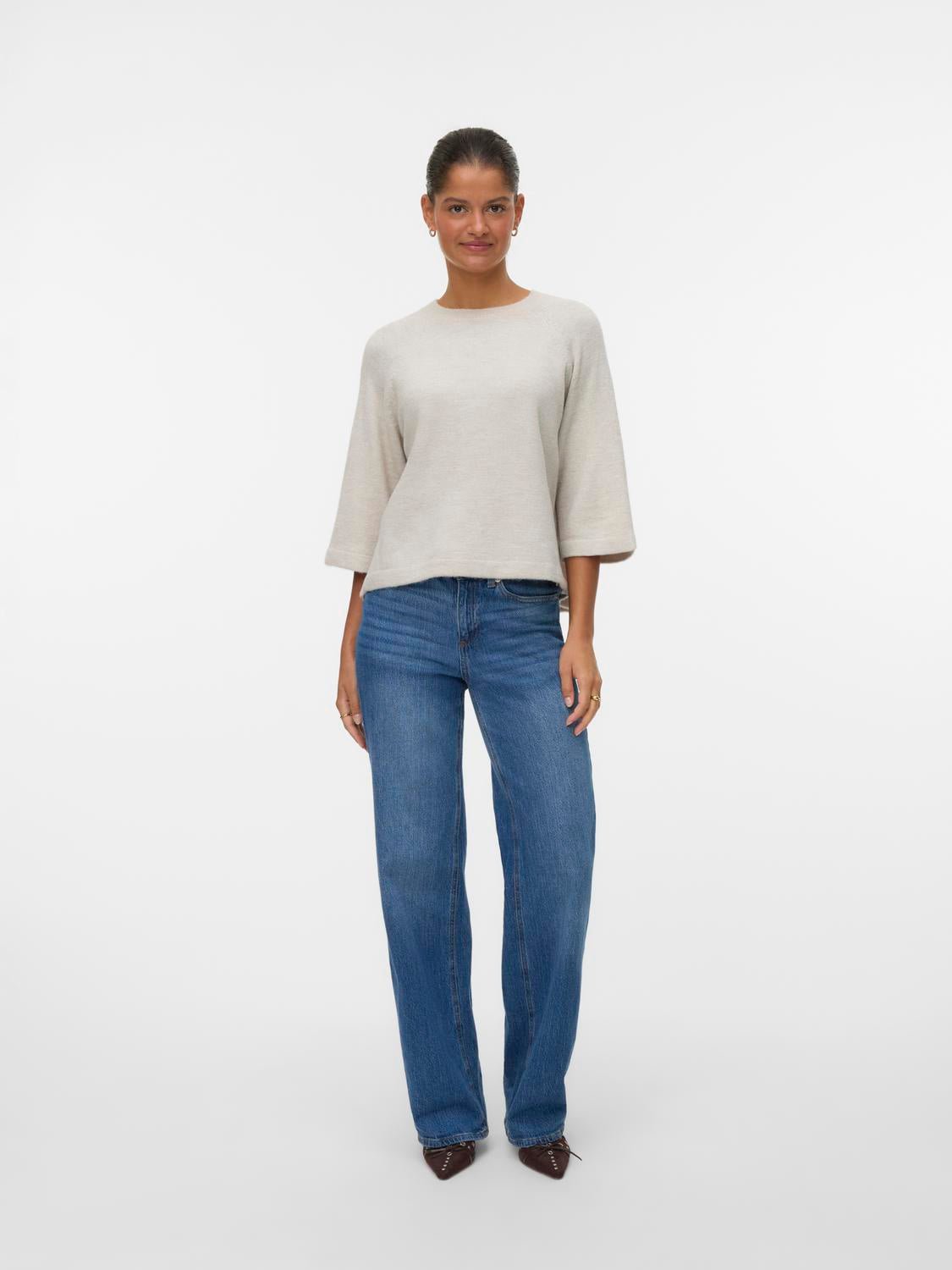 VMLEFILE Pullover - Pumice Stone - VERO MODA & VILA Bergvik